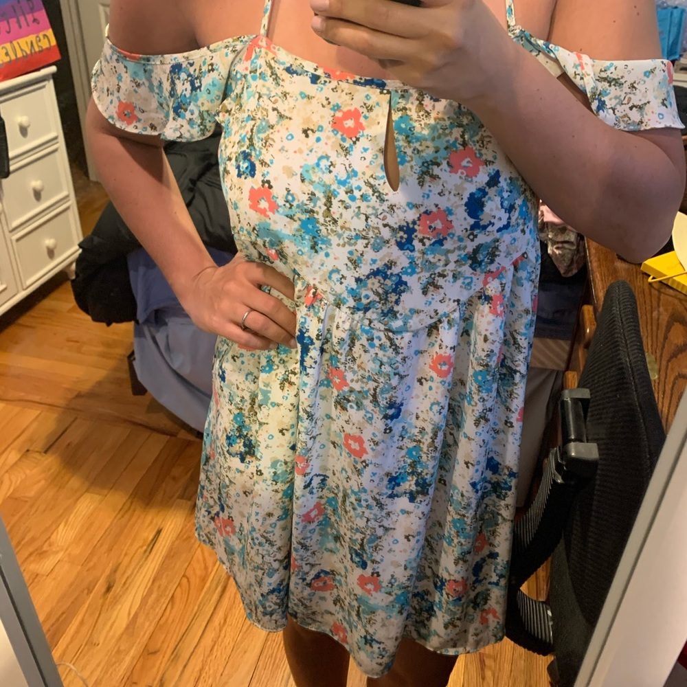 Brand New, With Tags Olivaceous Floral Mini Dress